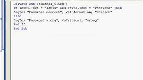 Visual basic 6 Login tutorial