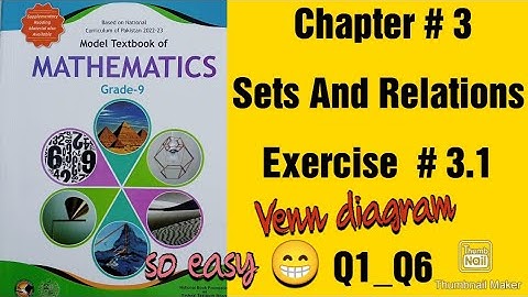 ‎Model Textbook of Mathematics Grade 9 | Exercise 3.1 | Q1_Q6‎