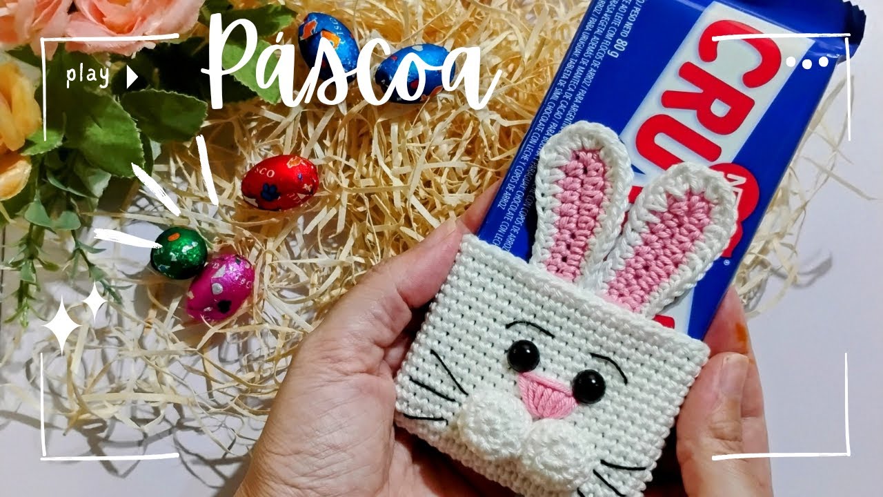 Coelhinho PORTA CHOCOLATE crochê amigurumi #crochet #pascoa2025
