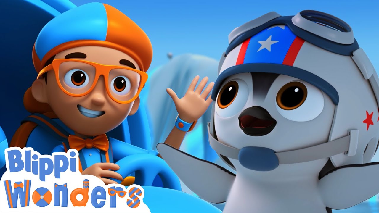 ⁣Blippi Meets a Flying Penguin! | Blippi Wonders Cartoon | Learn ABC 123 Fun Cartoons | Moonbug Kids