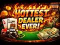 Hottest Dealer Ever ! Wild Blackjack Session