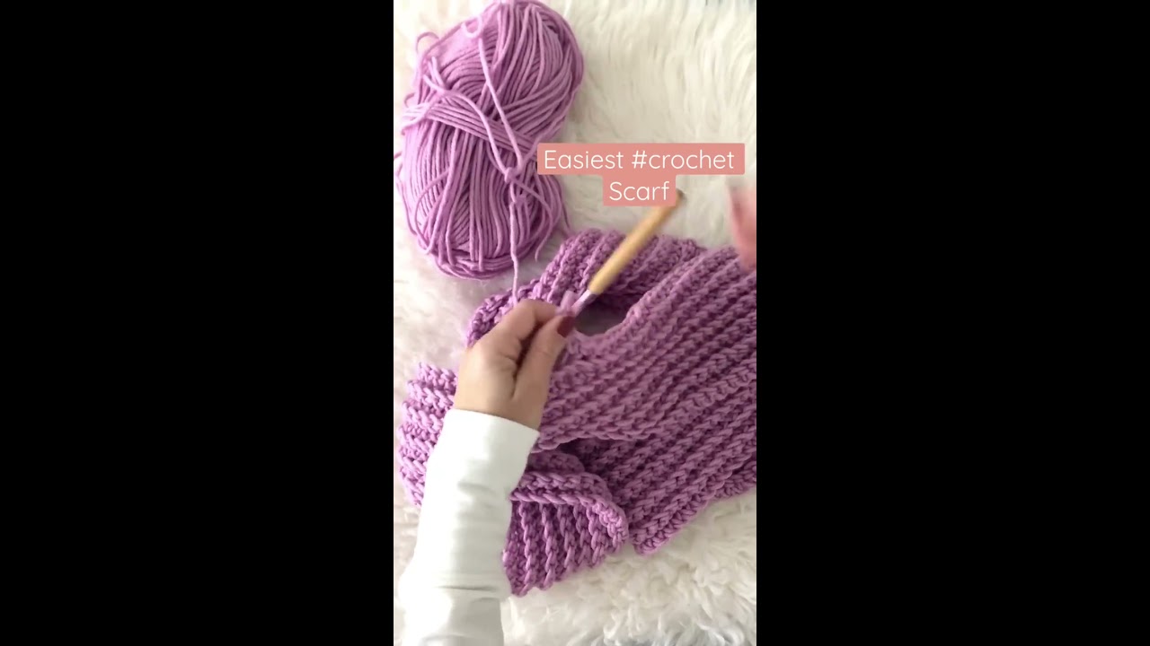 Easiest Crochet Scarf For Fall 