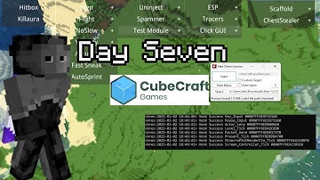 Using an OP Bedrock Hacked Client on CUBECRAFT! | Day 7