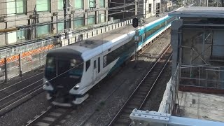 ✨地下に蒲蒲線のトンネルが設けられる蒲田駅南側を走行していく東海道本線上り特急踊り子E257系
