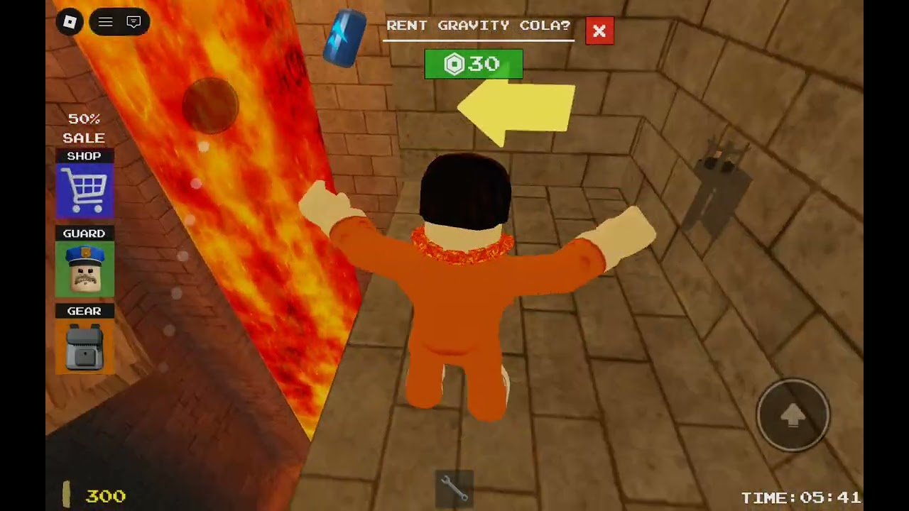 Playing BARRY'S PRISON RUN(Hard mode)