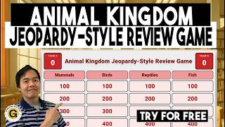 Animal Kingdom Jeopardy Science Review Game Questions-No Google Slides/Sheets Needed