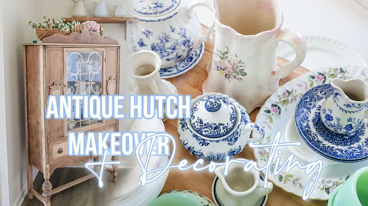 NEW ANTIQUE HUTCH MAKEOVER + DECORATING FOR SPRING...