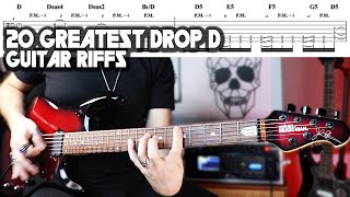 : 20 Greatest DROP D Guitar Riffs | With Tab