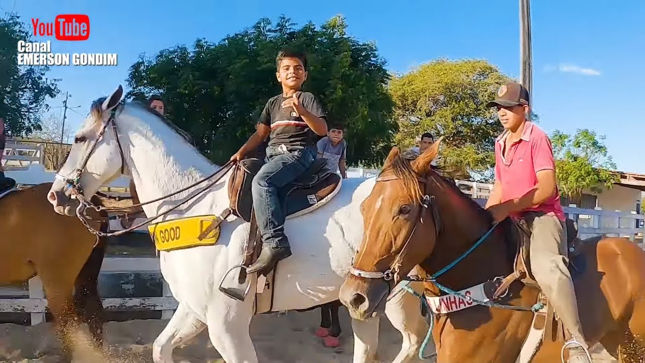 Resenha e Cavalos na Pista de Vaquejada no Haras Parque Guarani