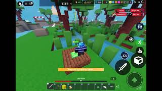 Using Agni kit in Roblox bedwars solos