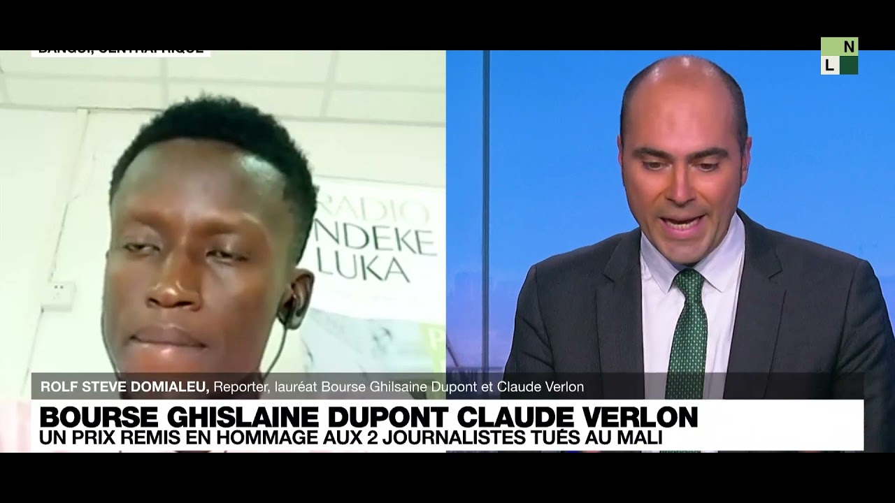 RCA/Rolf Stève Domia-leu de Radio Ndeke-Luka, lauréat de la bourse Ghislaine Dupont et Claude Verlon