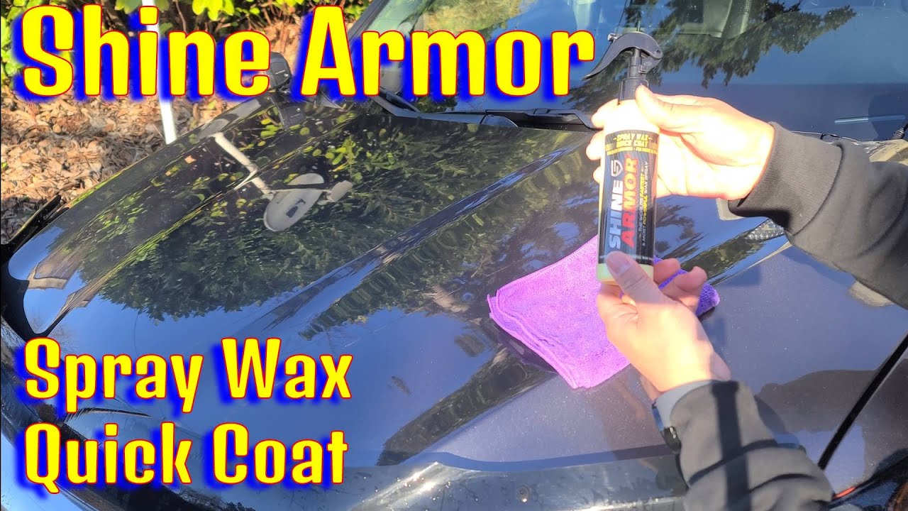 Shine Armor Car Wax with Carnauba Wax - Liquid Spray Wax for Car - Hybrid Hydrophobic Car Polish and Car Shine Spray - Spray Wax Car Sealant & PAI