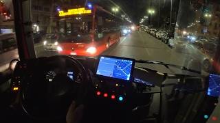 DRIVER BUS POV at Night in Italy 🚍 (POV) | Linea 32 RITORNO Spartà-Stazione #busdrivingpov #bus