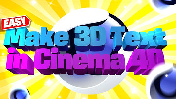 Tutorial - Make 3D Text in Cinema 4D (EASY) + Free Download and Lightroom