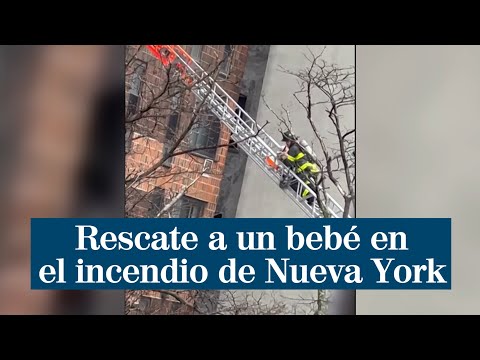 Rescatan a un bebé del incendio del edificio del Bronx, en Nueva York