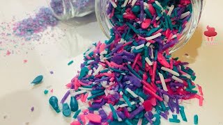 طريقة عمل الفارمسيل أو السبرنكلز الملون  homemade sprinkles for cake