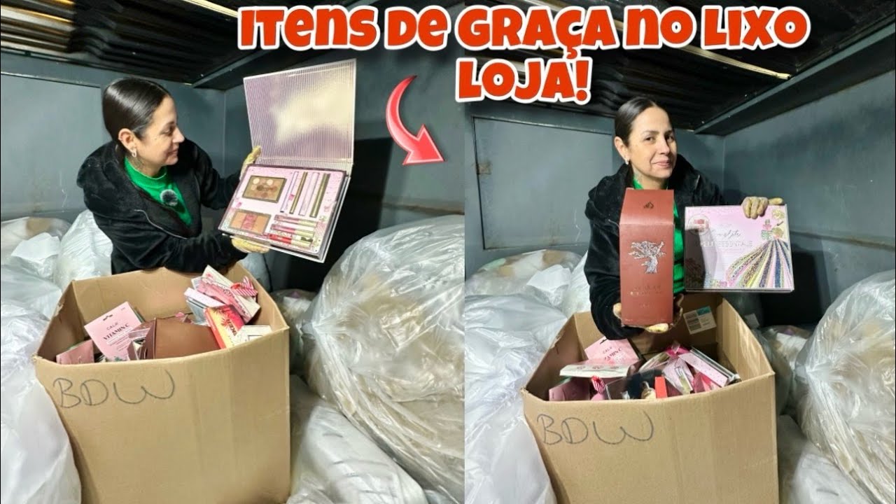 Itens de graça no lixo de loja dos Estados Unidos!🇺🇸