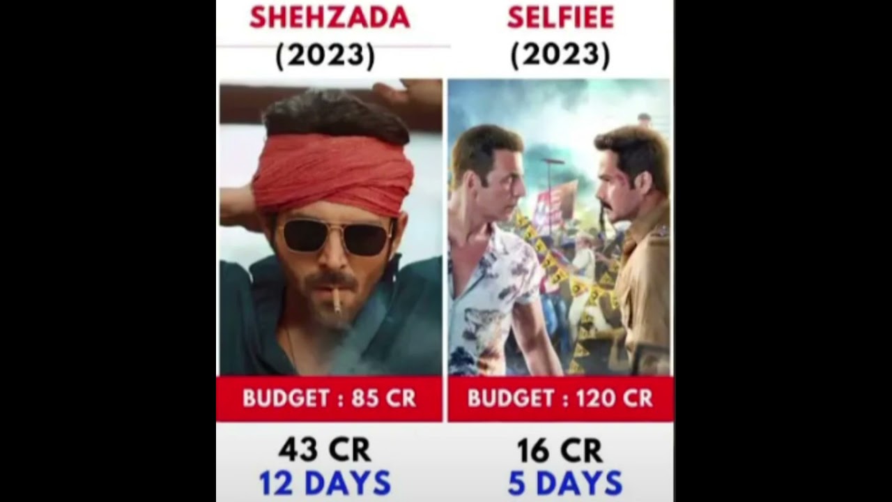 SHEHZADA Vs SELFIE movie comparision Box office collection #### shorts video #### G.B