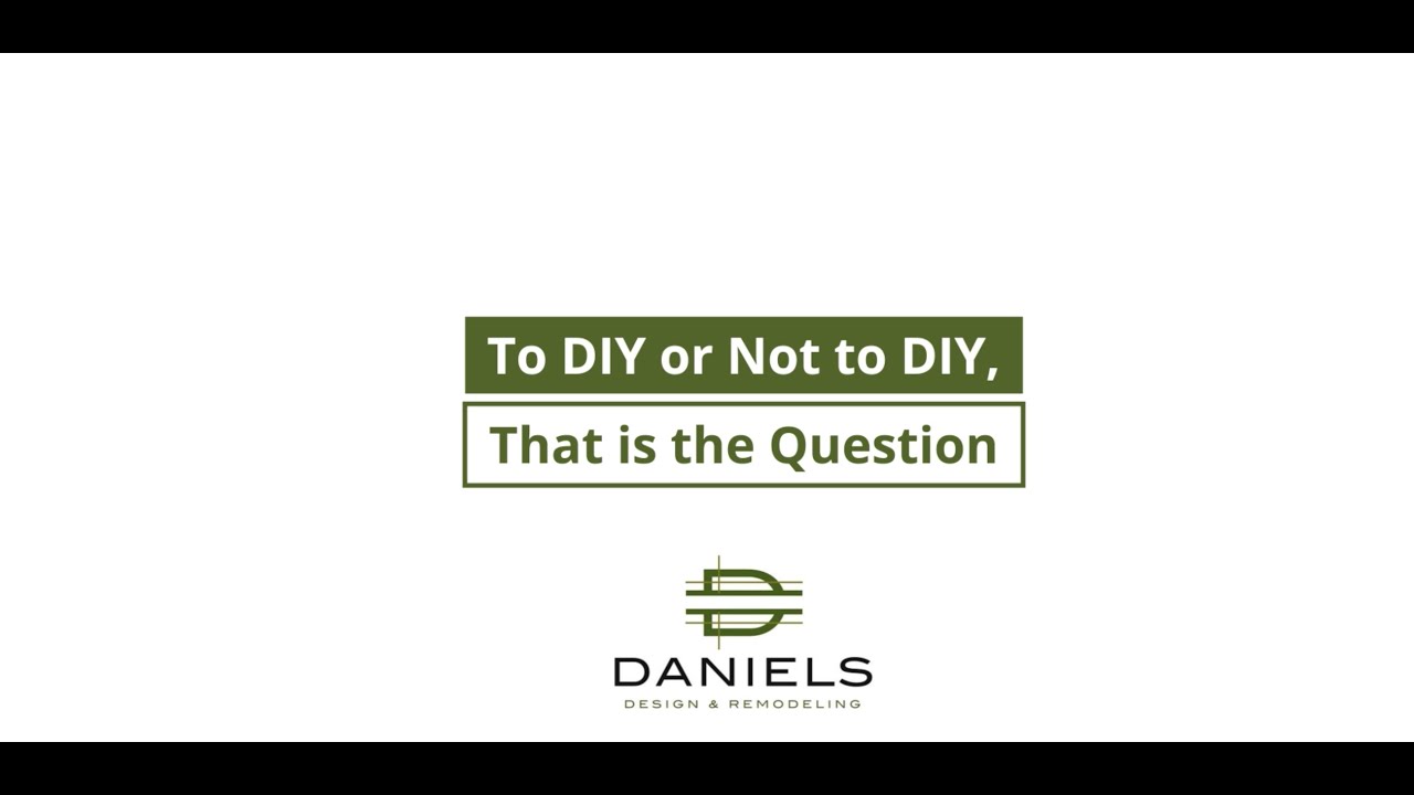 Home Renovations: To DIY or Not to DIY, That is the Question - YouTube
