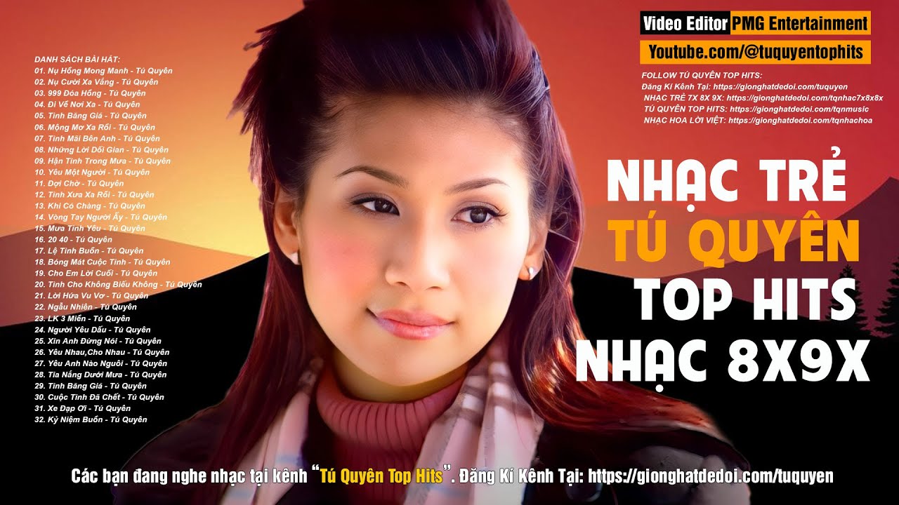 TOP NHẠC TRẺ 7X 8X 9X TÚ QUYÊN HAY NHẤT  - LK Nụ Hồng Mong Manh, Nụ Cười Xa Vắng, 999 Đóa Hồng...