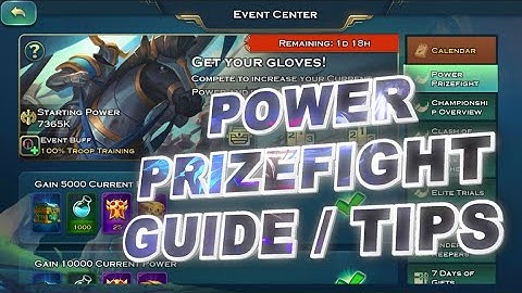 Power Prizefight Guide / Tips - Art of Conquest