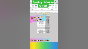 How to sort dates from oldest to newest in Microsoft Excel #excelformula #excelshorts #trenidngvideo