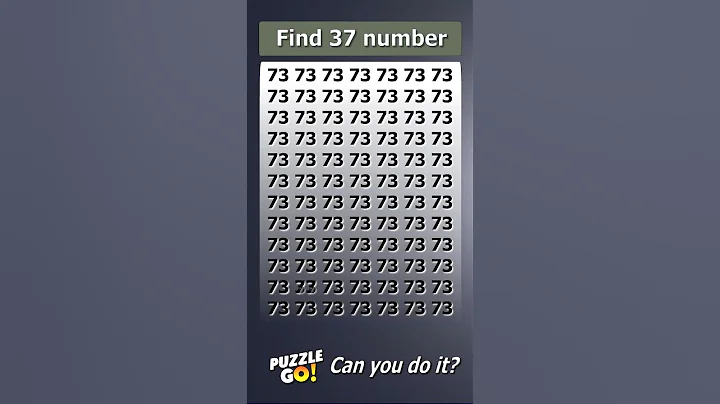 Find 37, where? | Brain Teaser IQ Test #shorts #different #puzzles #opticalillusion