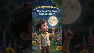 🌙Why Does The Moon Change Shape?✨ #staycurious #animation #moon#shape #educationalreels #kidscontent