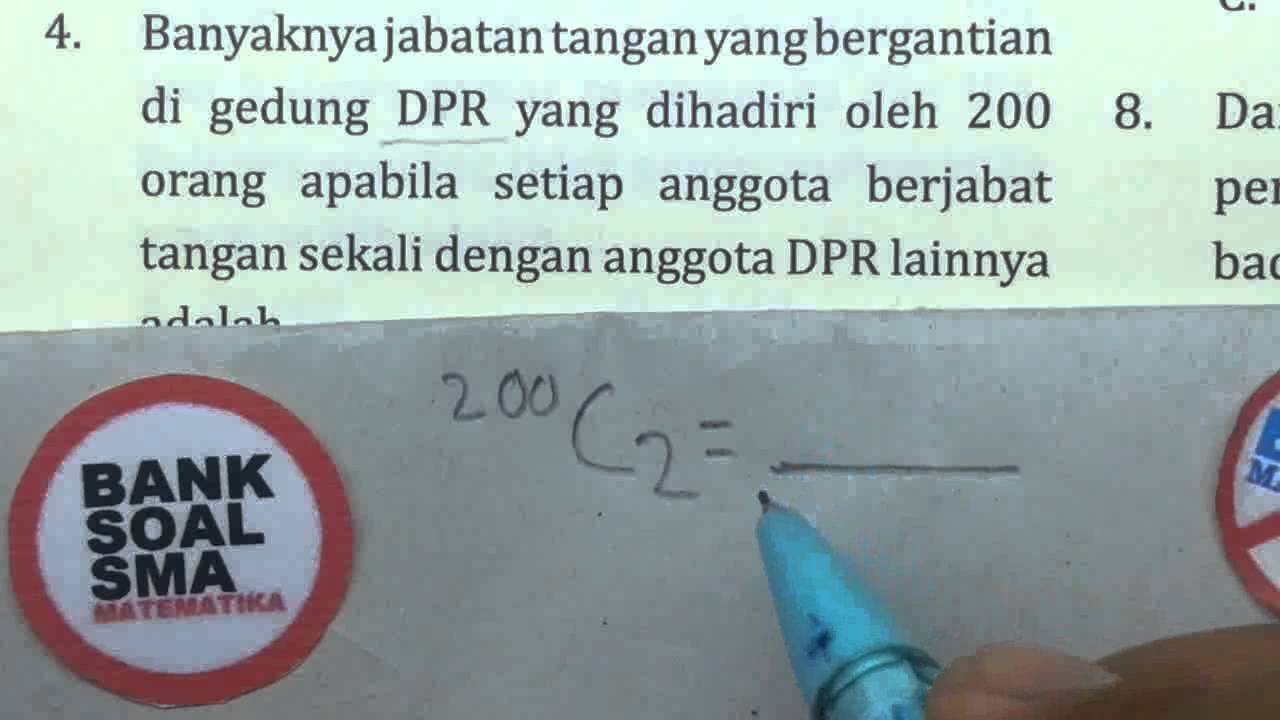 Peluang Bank Soal Matematika Sma No 4 Youtube