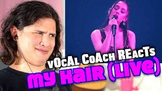 Vocal Coach Reacts to Ariana Grande  My Hair (Live)