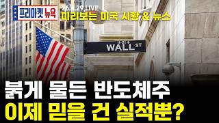 [프리마켓뉴욕LIVE] 서학개미가 지금 봐야 할 미증시 뉴스｜쌓이는 변수 속, 믿을 건 이제 실적 발표뿐?｜반도체 주 끌어내린 오픈 AI 우려, 앞으로의 전망은?(이동근/강재구)