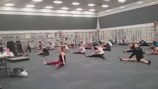 BJHS Winter Guard 2020 Stretch Warmup