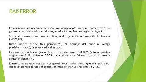 Control de Excepciones SQL Server