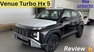Venue Turbo Hx 5 Black Colour || New Venue Turbo Details and Reviews 🔥