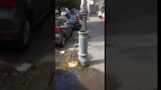 Roma Spreco acqua Via Domenico Morichini