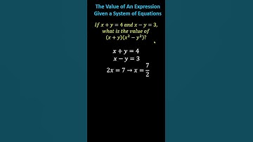 Find the Value of an Expression Given a System of Equations