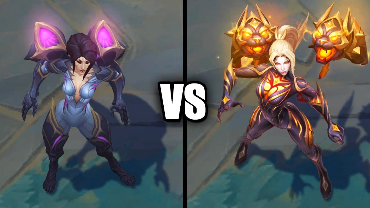 Immortalized Legend Kai'Sa vs Original Base Kai'Sa Skin Comparison (League of Legends)
