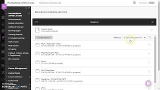BCR-L exercise - How to launch the Blackboard Collaborate Ultra