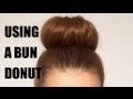 How to use a bun donut to create an updo.