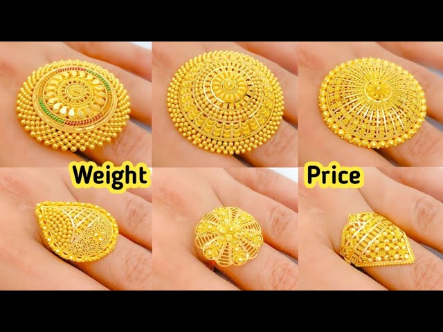 Wholesale Top Quality 24K Gold Color Round Shape Rings For Women/Men Gift