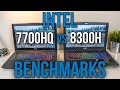 Intel i7-7700HQ vs i5-8300H - Laptop CPU Comparison and Benchmarks