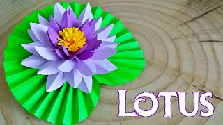 🌸 Lotus Paper Flower 🌸 Water Lily 🌸 Origami DIY