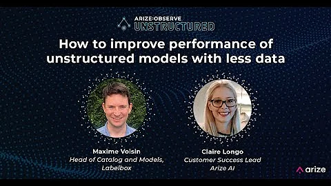 Arize:Observe Unstructured - How to improve performance of unstructured models with less data