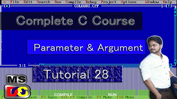 Parameter And Argument || Turbo C++ Tutorial for beginners || Turbo C++ #28