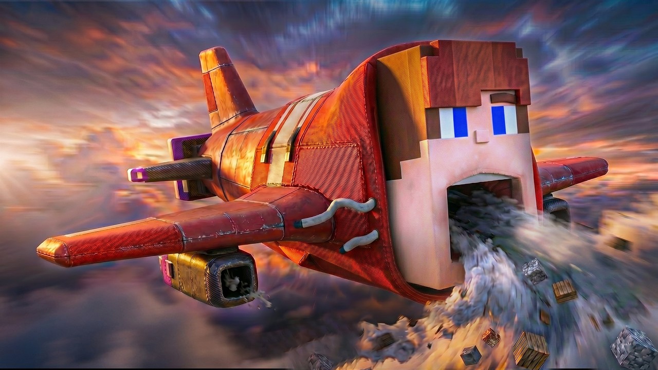 Minecraft Physics Gone CRAZY 😱 JJ’s GIANT Airplane Disaster! | ZenBlock ...