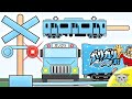 【アイス ふみきり アニメ】こんな ガリガリ君 はイヤだ! 【Railroad crossing trains】 What an ice pop !