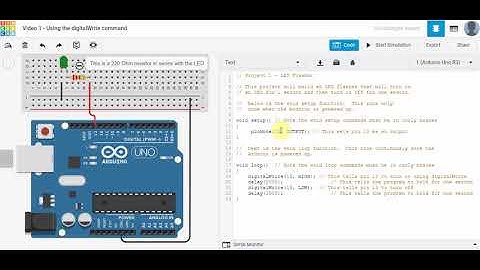 Video 1  - Using the digitalWrite command with Arduino UNO