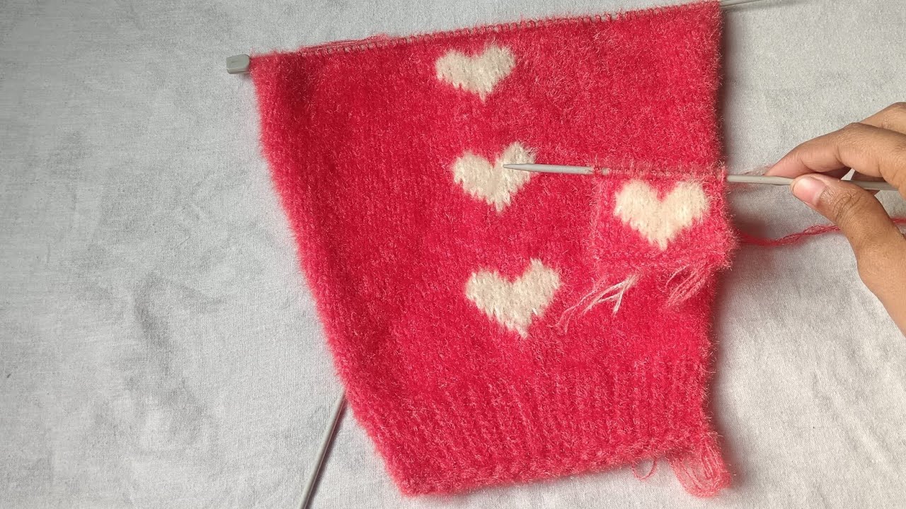 दिल वाला डिजाइन बेबी स्वेटर के लिए || easy and beautiful heart shape sweter design for baby ||