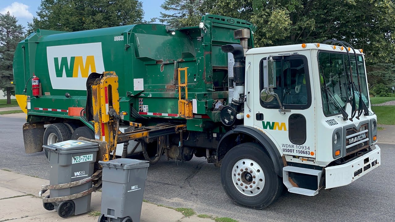 Max Labrie Waste Management Mack Labrie Automizer Garbage Truck - YouTube
