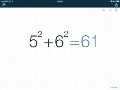 Using MyScript Calculator